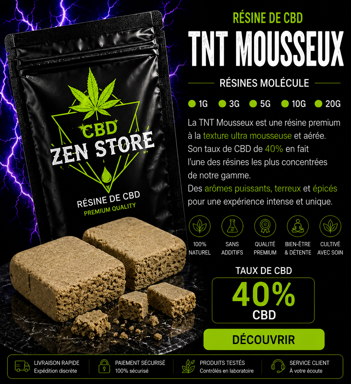 Résine TNT Mousseux